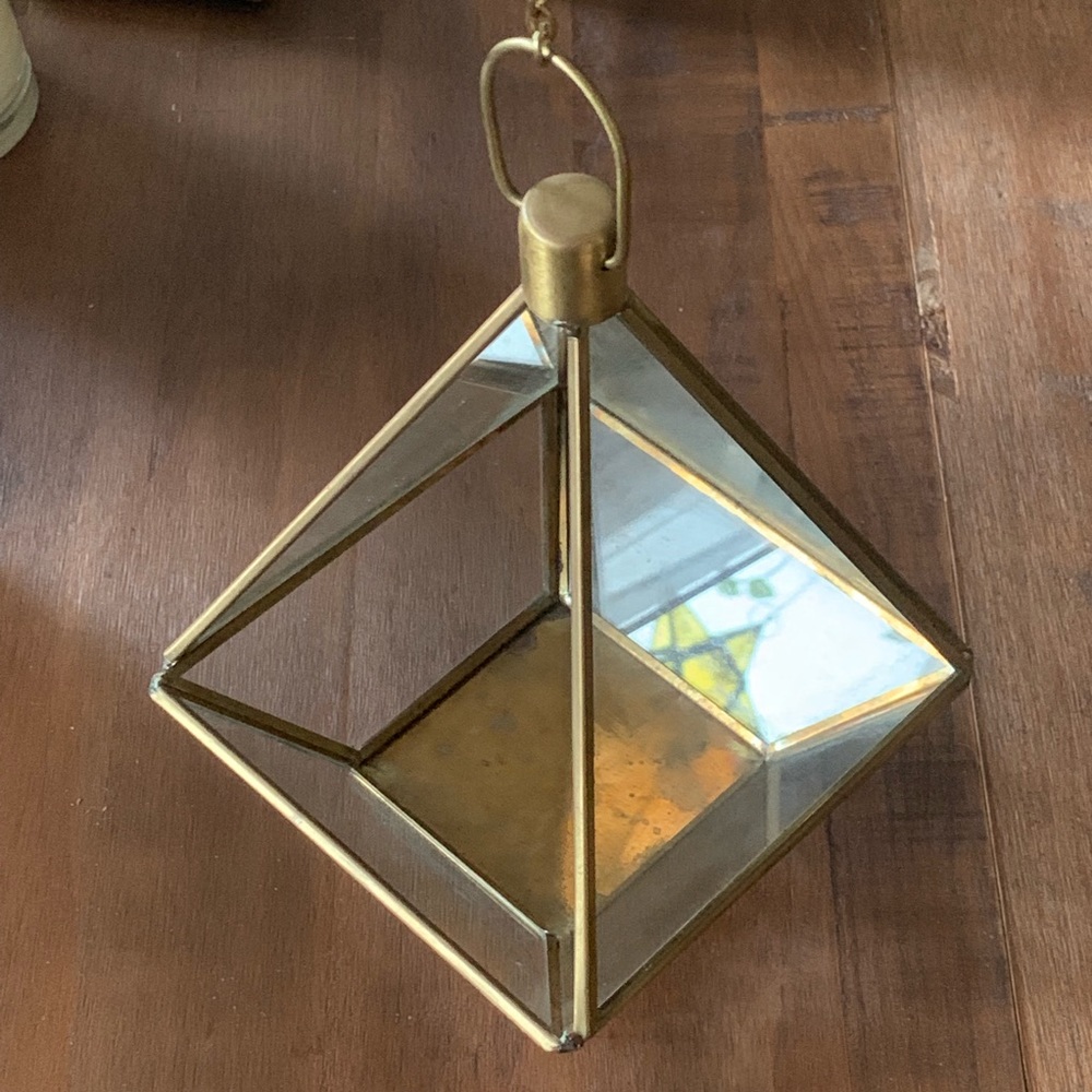 [home] hanging metal/glass terrarium - Picture 3 of 5